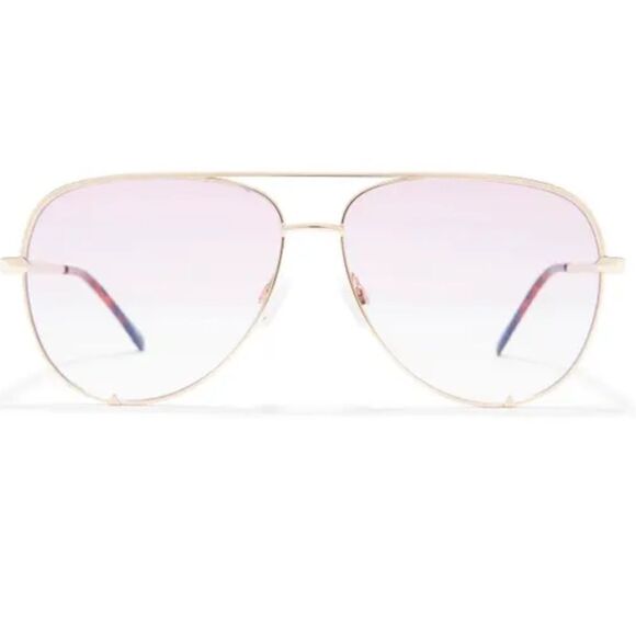 QUAY 56mm High Key Shift Aviato Glasses In Gold/ Pink ⭐️ main image 6